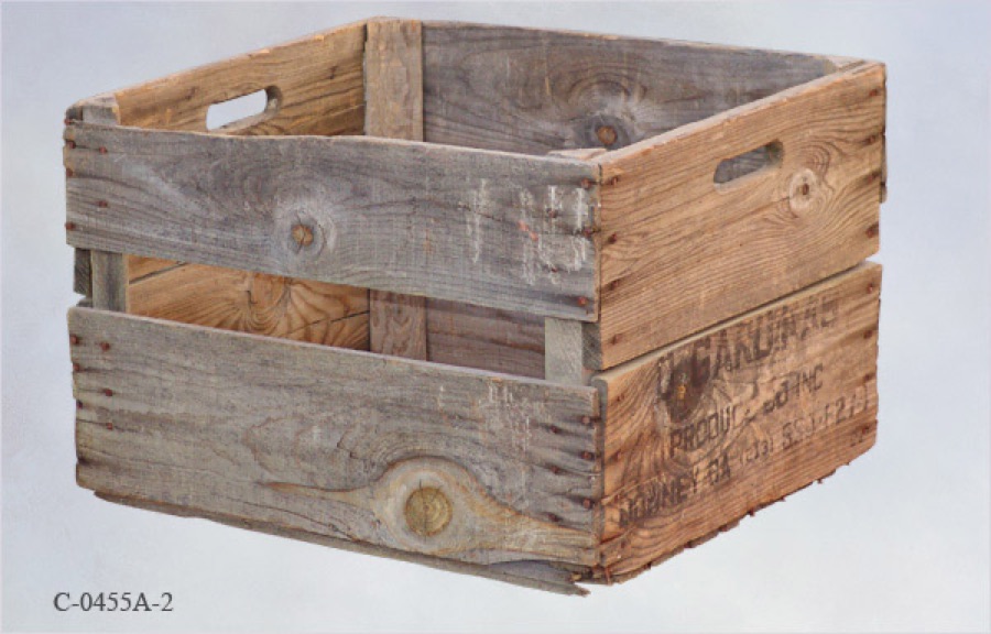 Crate, "veggie", large, wood, 23"w x 19"d x 16"t, stock number C-0455A-2