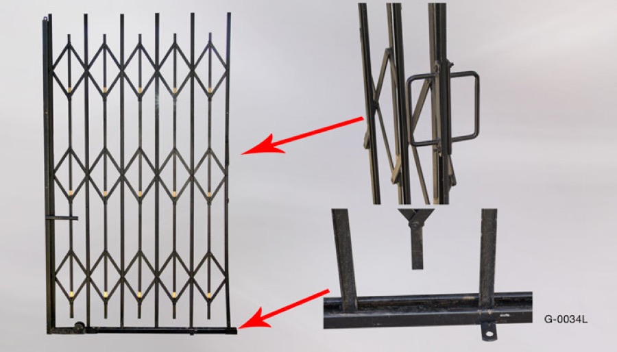 Accordion Security Gate, stock number G-0034L