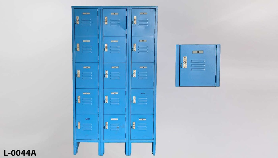 Locker, 5 tier, w/ feet, 12"w x 15"d x 66"t, stock number L-0044A