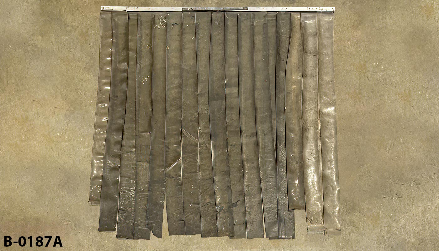 Barrier curtain for freezer door, stock number B-0187a