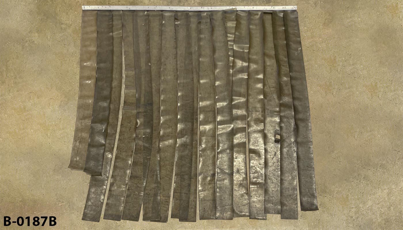 Barrier curtain for freezer door, stock number B-0187b