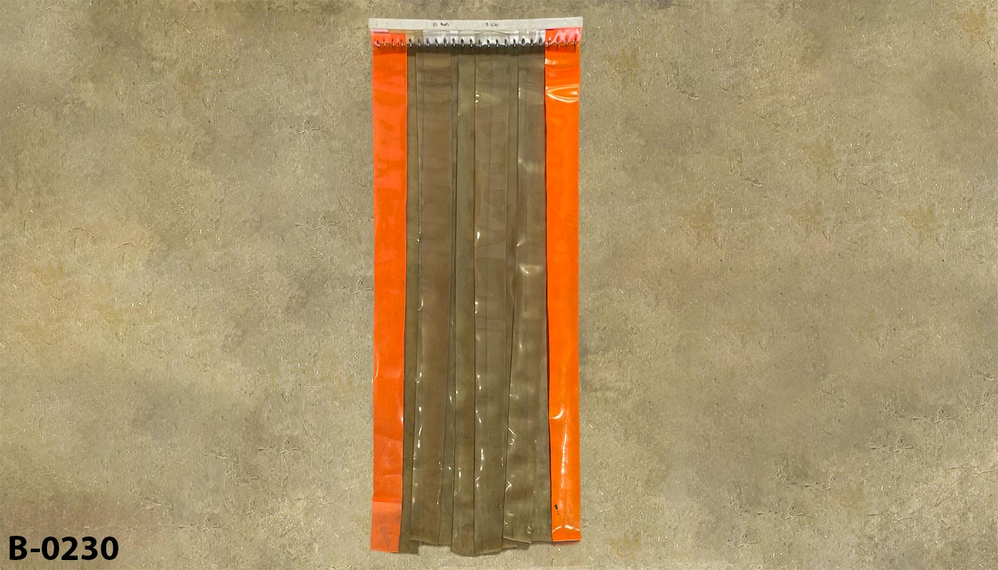 Barrier curtain for freezer door, stock number B-0230