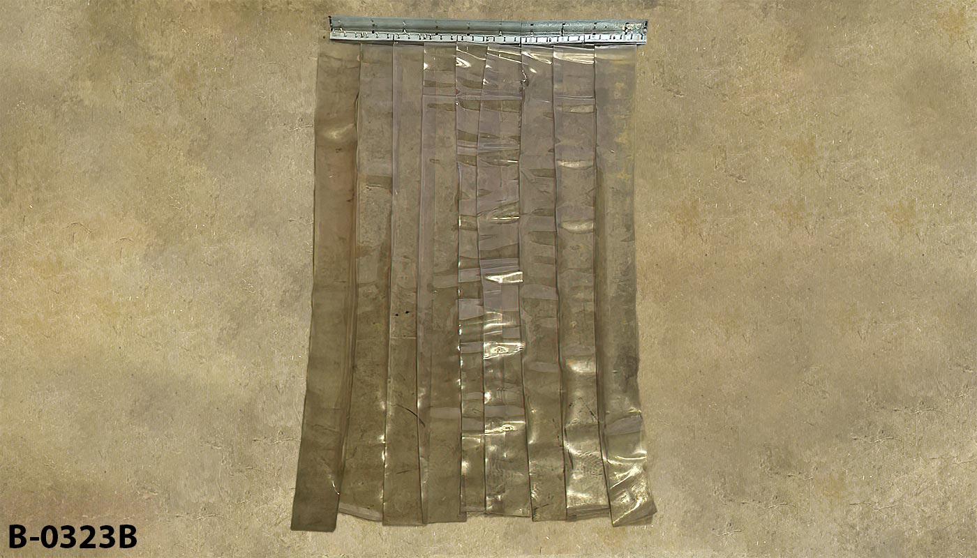 Barrier curtain for freezer door, stock number B-0323b