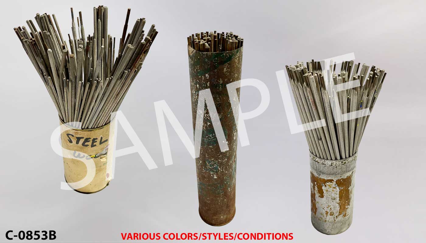 Can of welding rods, stock number C-0853b