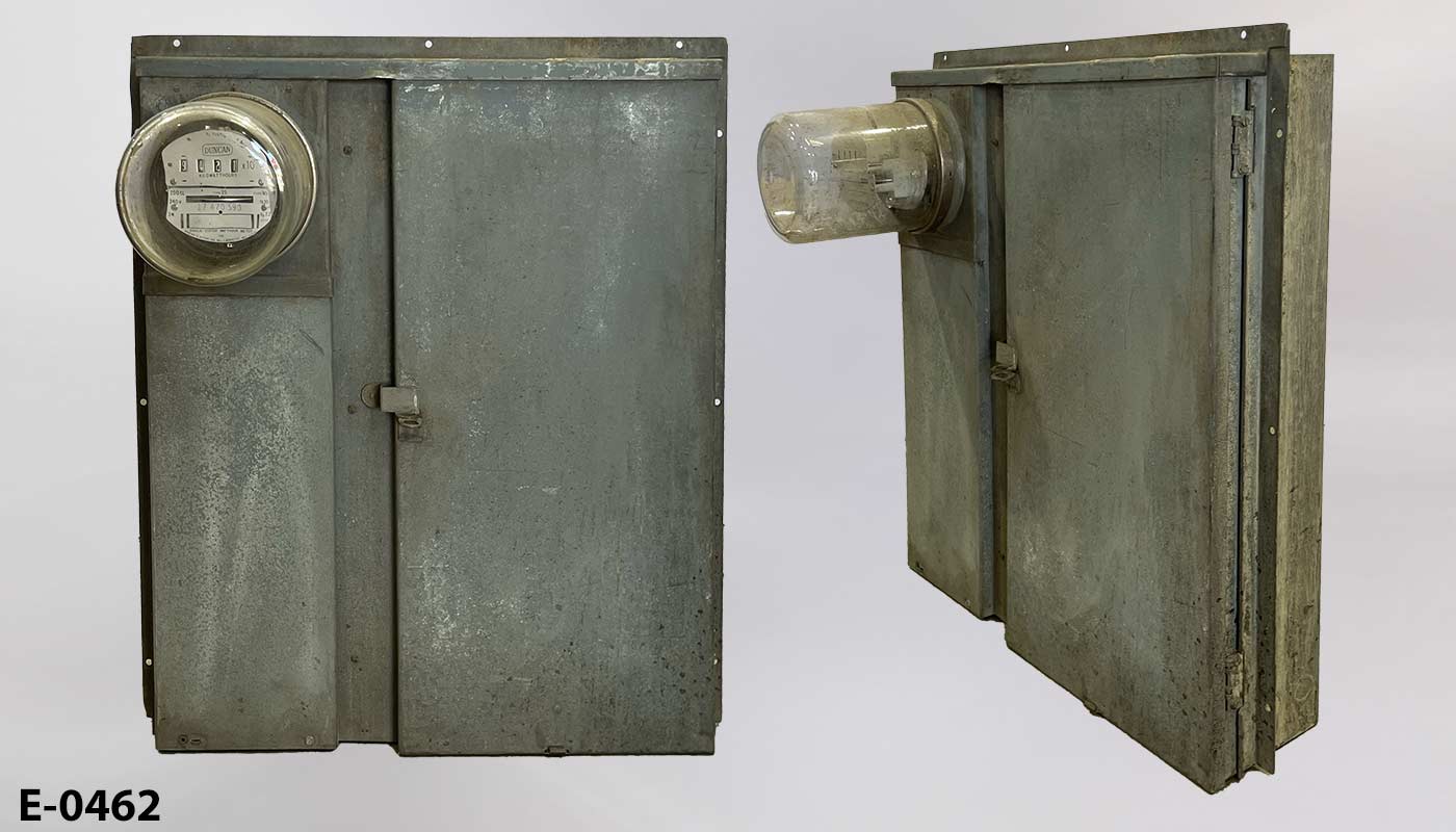 Electric meter w/ panel box, stock number E-0462