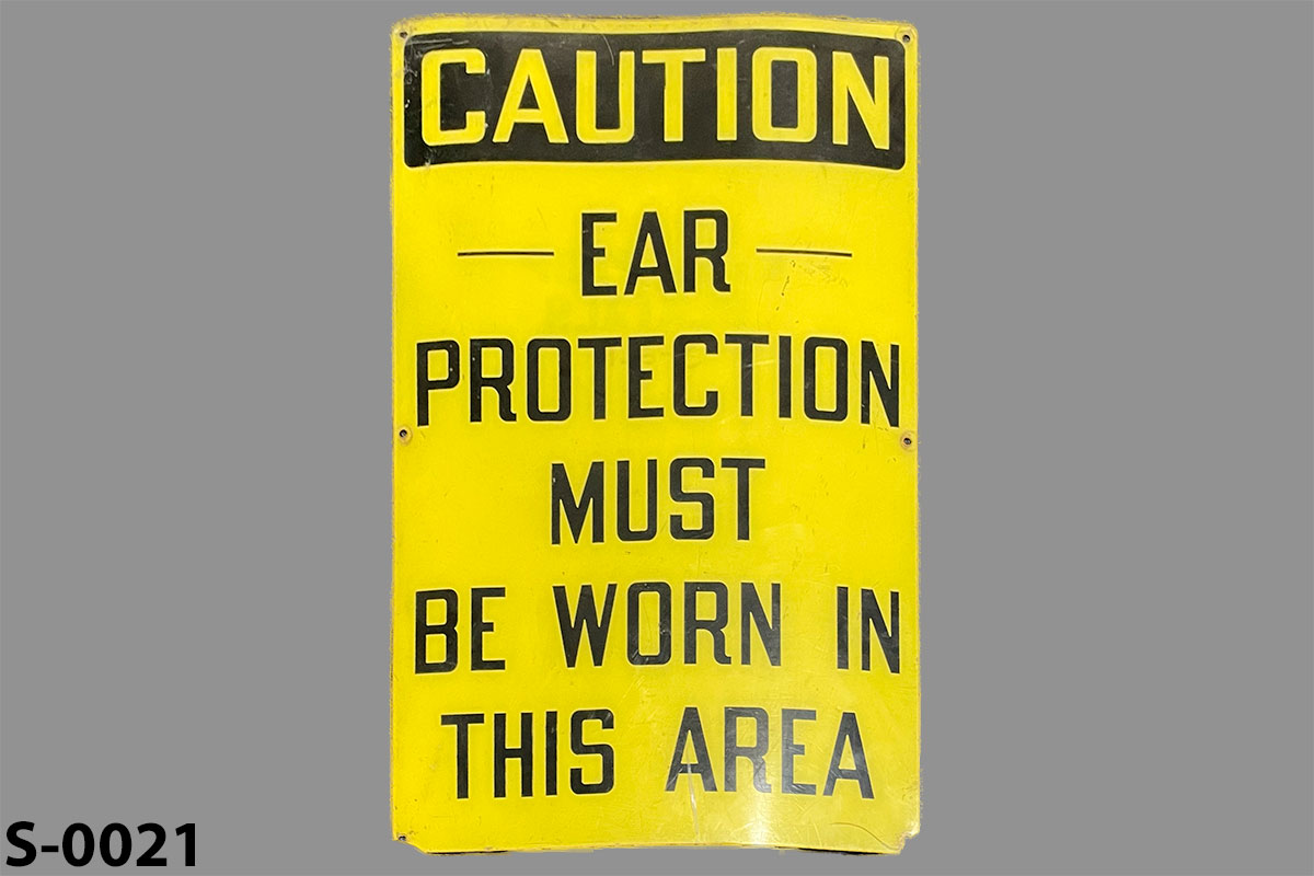 Sign-Caution ear protection must be worn in this area, stock number S-0021