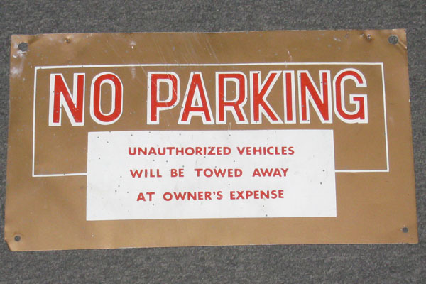 Sign-No Parking Unauthorized Vehicles Will Be Towed Away At Owner's Expense, stock number S-0036