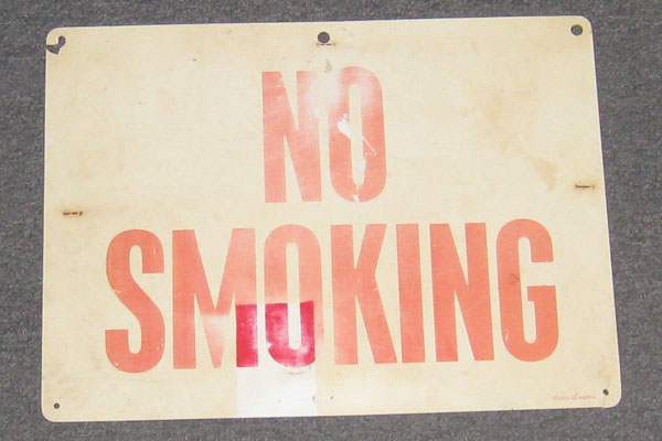 Sign-No Smoking, stock number S-0078
