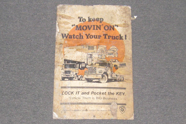 Sign-To keep movin' on, stock number S-0092