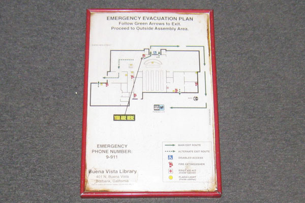 Sign-Emergency Evacuation Plan, stock number S-0126