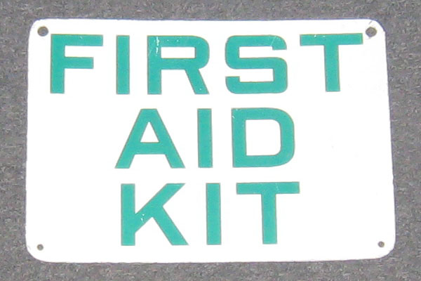 Sign-First Aid Kit, stock number S-0130a