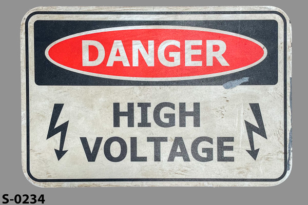Sign-Danger High Voltage, stock number S-0234