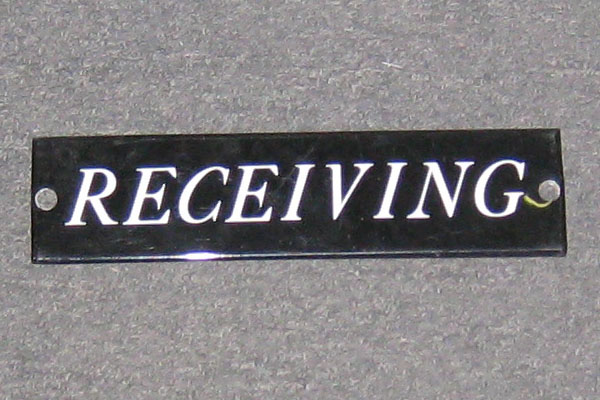 Sign-Receiving, stock number S-0273
