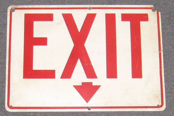 Sign-Exit, stock number S-0281