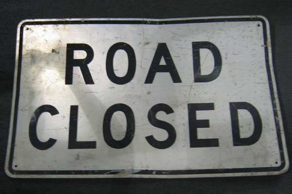 Sign-Road Closed, stock number S-0328