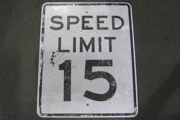 Sign-Speed Limit 15, stock number S-0345