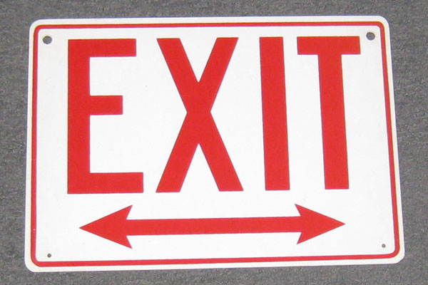 Sign-Exit <---->, stock number S-0386
