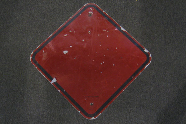 Sign-all red reflective square/diamond, stock number S-0400