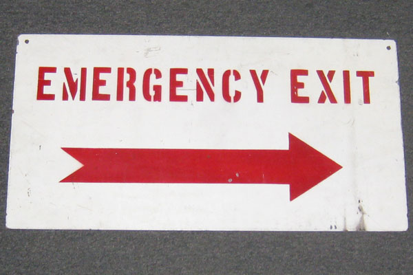 Sign-Emergency Exit, stock number S-0422