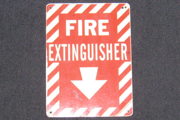Sign-Fire Extinguisher, stock number S-0519