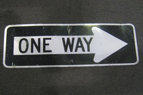 Sign-One Way --->, stock number S-0524