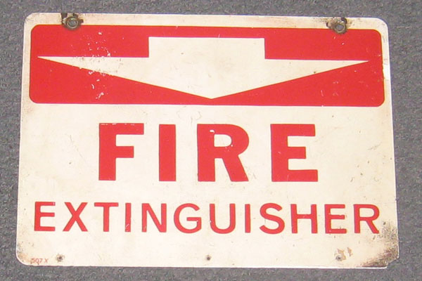 Sign-Fire Extinguisher, stock number S-0661