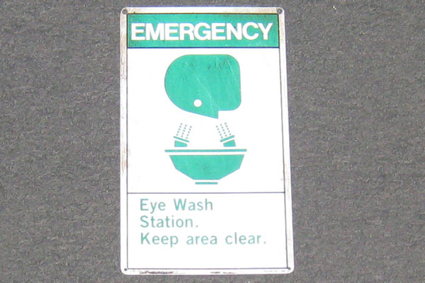 Sign-Emergency Eyewash Station Keep Area Clear, stock number S-0694