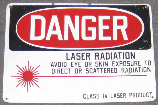 Sign-Danger Laser Radiation Avoid Eye Or Skin Exposure To Direct Or Scattered, stock number S-0711