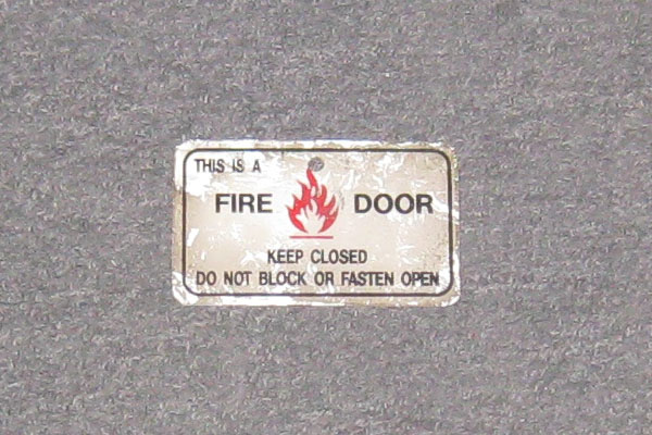 Sign-This Is A Fire Door Keep Closed Block Or Fasten Open w/ picture of flames, stock number S-0714