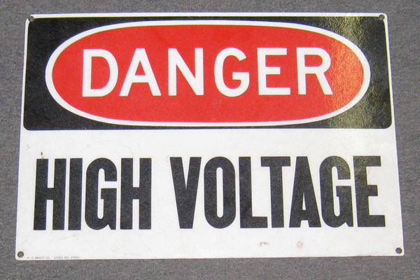 Sign-Danger High Voltage, stock number S-0754