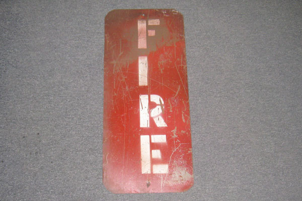 Sign-Fire, stock number S-0769