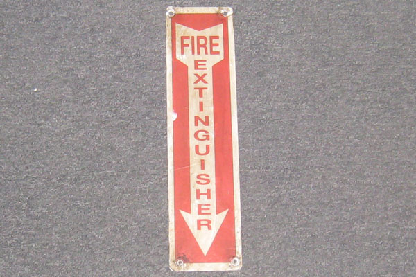 Sign-Fire Extinguisher, stock number S-0791