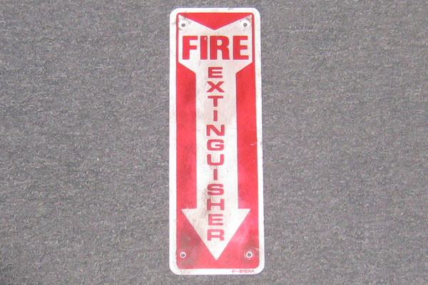 Sign-Fire Extinguisher, stock number S-0792a