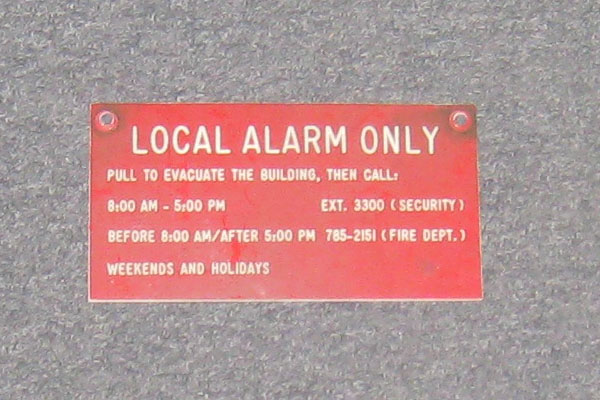 Sign-Local Alarm Only Pull to Evacuate..., stock number S-0812