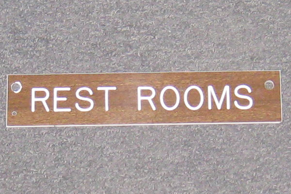 Sign-Rest Rooms, stock number S-0916
