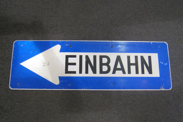 Sign-European, stock number S-0959