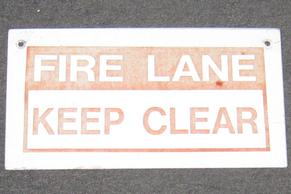 Sign-Fire Lane Keep Clear, stock number S-1000