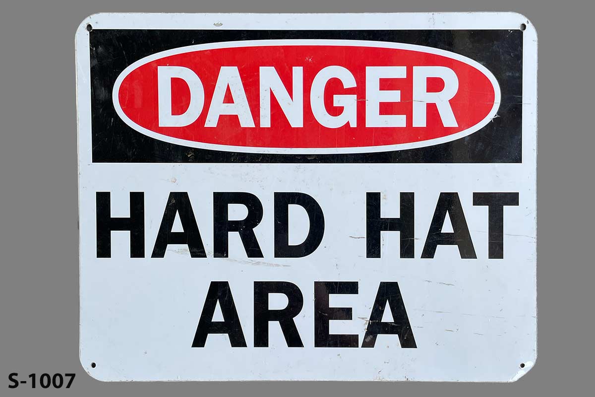 Sign-Danger Hard Hat Area, stock number S-1007