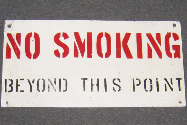 Sign-No Smoking Beyond This Point, stock number S-1030