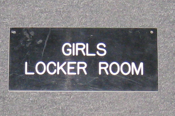 Sign-Girls Locker Room, stock number S-1087a