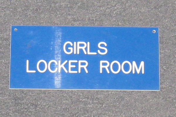 Sign-Girls Locker Room, stock number S-1087b