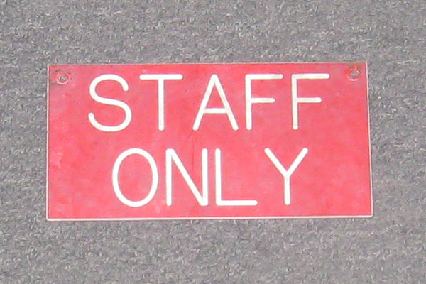 Sign-Staff Only, stock number S-1101