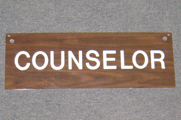 Sign-Counselor, stock number S-1114