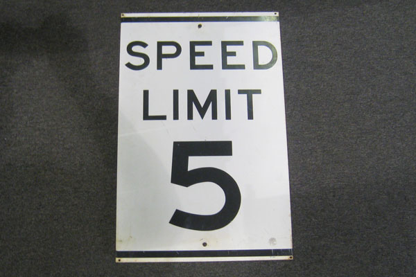 Sign-Speed Limit 5, stock number S-1169
