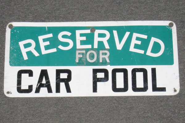 Sign-Reserved For CARPOOL, stock number S-1178