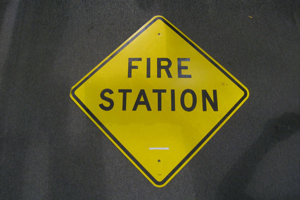 Sign-Fire Station, stock number S-1180