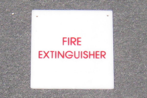 Sign-Fire Extinguisher, stock number S-1186