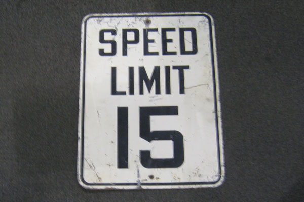 Sign-Speed Limit 15, stock number S-1230