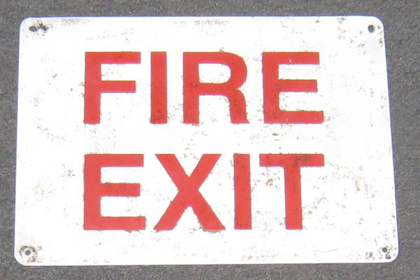 Sign-Authorized Personnel Only / Fire Exit - two sided, stock number S-1286