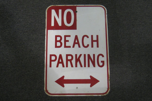 Sign-No Beach Parking, stock number S-1366